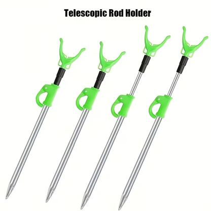 Aluminum Alloy Telescopic Fishing Rod Rack Holder – Adjustable Space-Saving Rod Storage Stand for Carp Fishing Rods & Anglers image 1