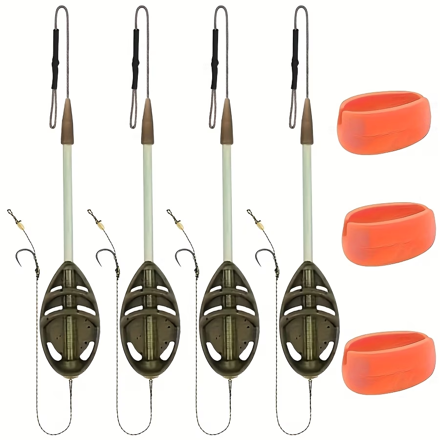 Method Feeder Rig Set with Mould | Pre-Tied Carp Fishing Rig image 1