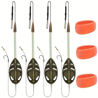 Method Feeder Rig Set with Mould | Pre-Tied Carp Fishing Rig image 1