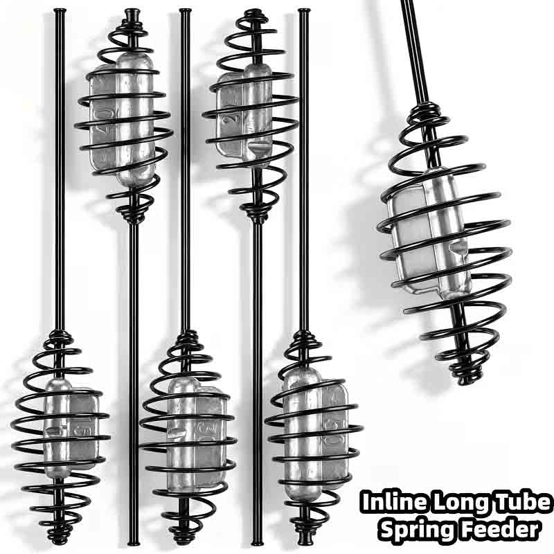 Inline Spring Method Feeder – Pre-Weighted Bait Cage for European Carp Fishing, Groundbait Delivery & Coarse Fishing Rigs image 1