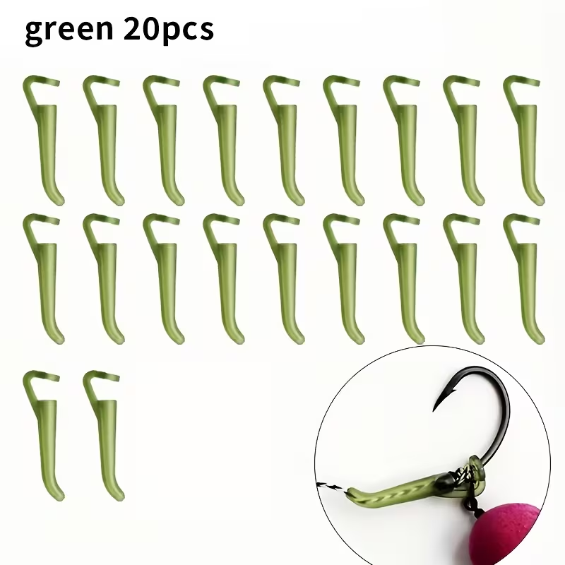 Hook Aligners for D Rig & Ronnie Rig | Carp Rig Components - Green 20PCS