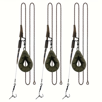 Lead Rig with Carbon Hooklink | Pre-Tied Carp Fishing Rig image 1