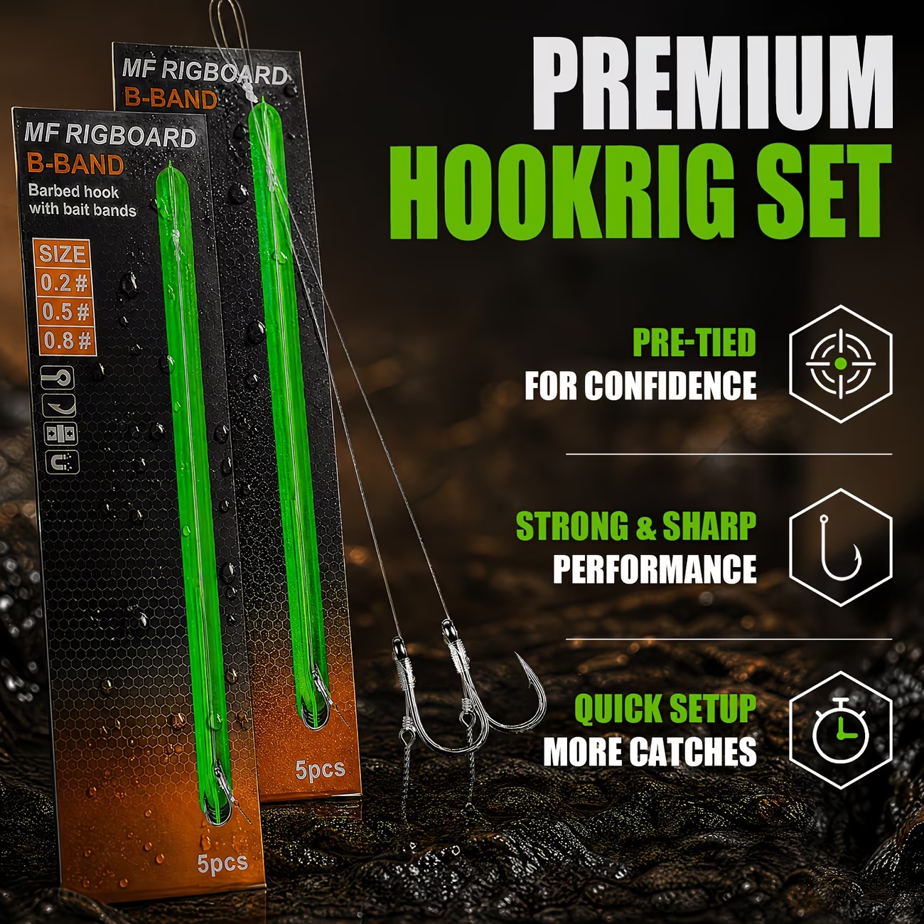 Bait Screw Rig | Pre-Tied Carp Fishing Rig image 1