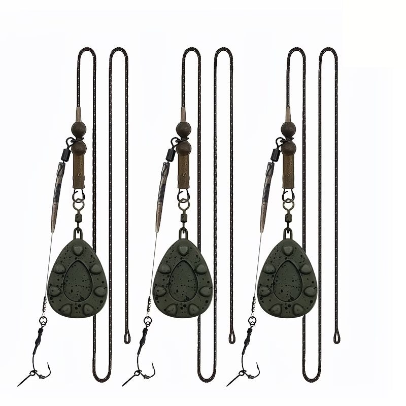 Hair Rig Set with Lead | Pre-Tied Carp Fishing Rig image 1