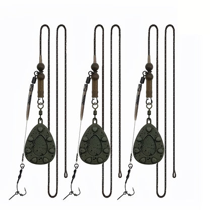 Hair Rig Set with Lead | Pre-Tied Carp Fishing Rig image 1