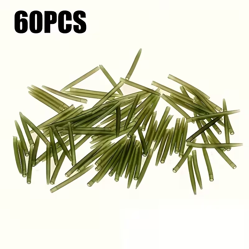 Anti-Tangle Rig Sleeves | Carp Fishing Rig Components - Green 60PCS