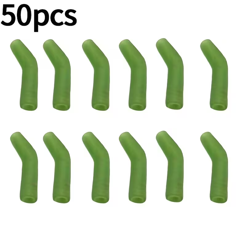 Anti-Tangle Sleeves & Hook Aligners | Carp Rig Components - Green 50PCS