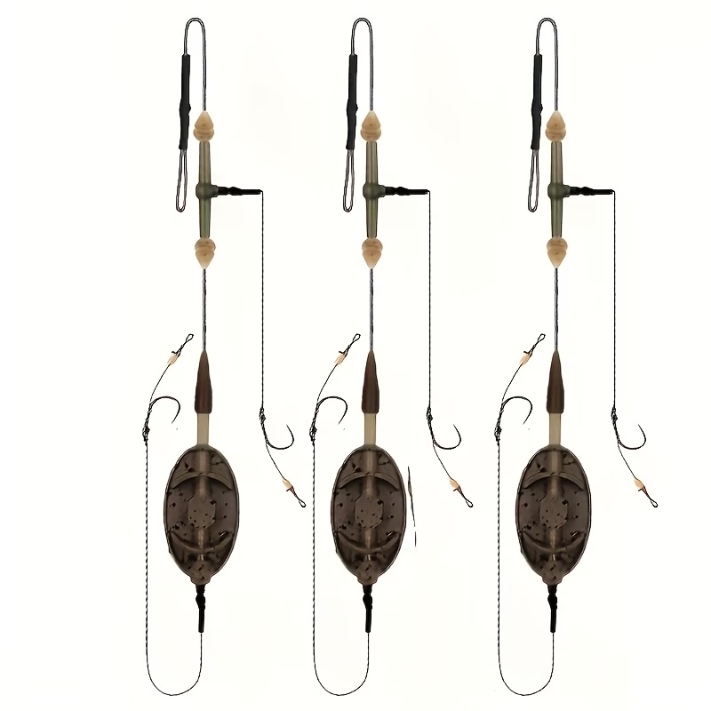 Zinc Alloy Method Feeder Rig | Pre-Tied Carp Fishing Rig image 1