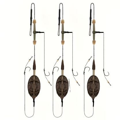Zinc Alloy Method Feeder Rig | Pre-Tied Carp Fishing Rig image 1