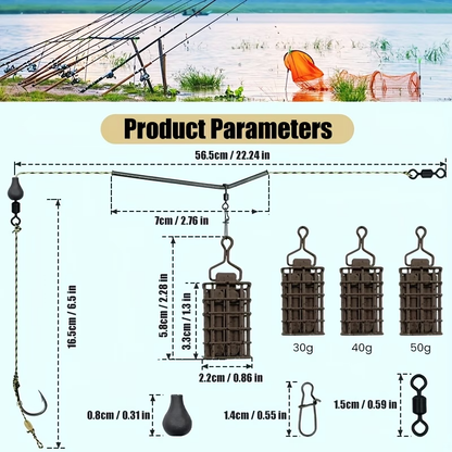 Bait Cage Set with Hair Rig | Carp Fishing Feeder image 2
