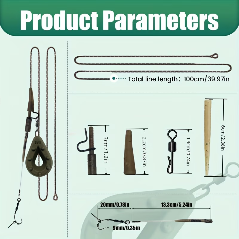Lead Rig with Carbon Hooklink | Pre-Tied Carp Fishing Rig image 2