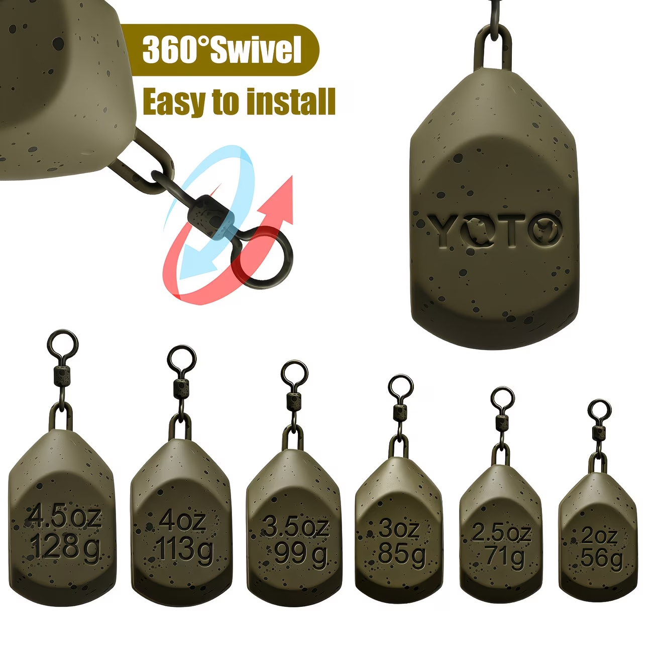 Flat Anti Roll Carp Lead | Carp Fishing Terminal Tackle image 2