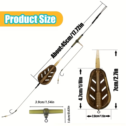 Bait Cage Feeder Rig Set | Pre-Tied Carp Fishing Rig image 2