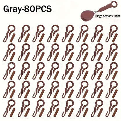 Back Lead Clip Set | Carp Fishing Terminal Tackle - 80PCS Brown