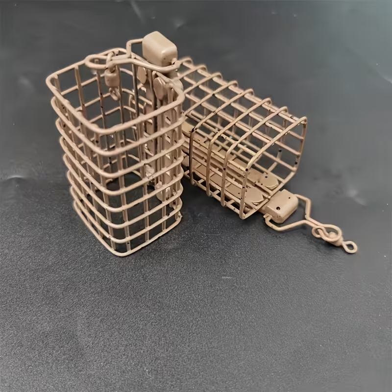 Carp Fishing Metal Method Feeder Cage – Bait Basket Feeder with Swivel Ring, Groundbait Delivery Tackle (30g–60g) for Feeder Rigs image 2