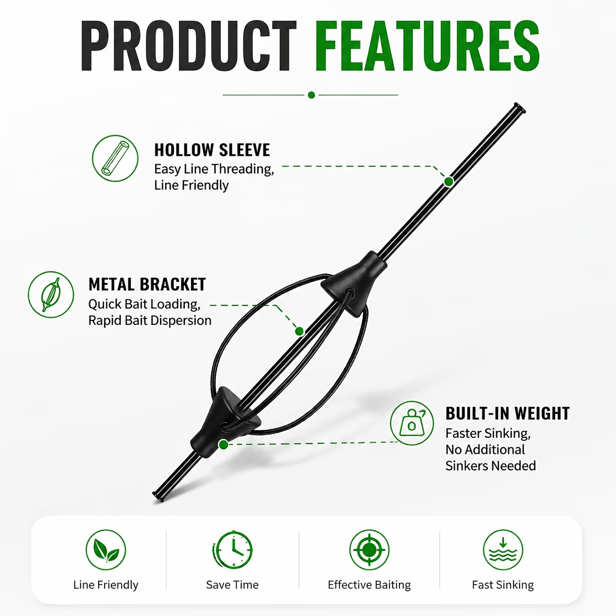 Inline Spod Feeder | Carp Fishing Bait Rocket image 2
