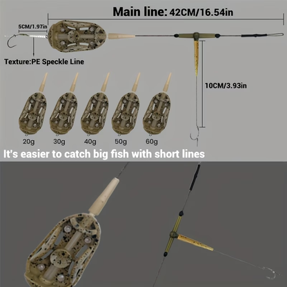 Double Hook Feeder Rig | Pre-Tied Carp Fishing Rig image 2