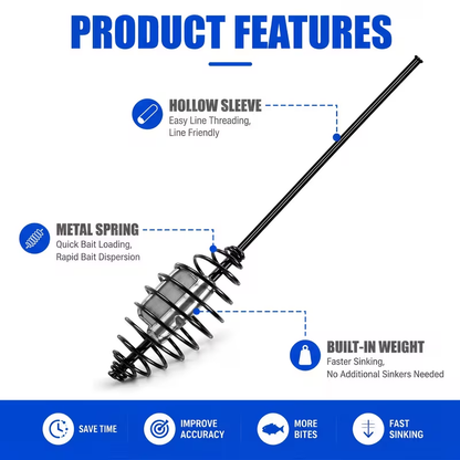 Inline Spring Method Feeder – Pre-Weighted Bait Cage for European Carp Fishing, Groundbait Delivery & Coarse Fishing Rigs image 2