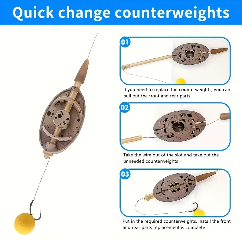 Quick Change Method Feeder | Zinc Alloy Groundbait Cage image 2