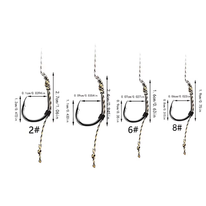 Wide Gape Hair Rig | Pre-Tied Carp Fishing Rig image 2