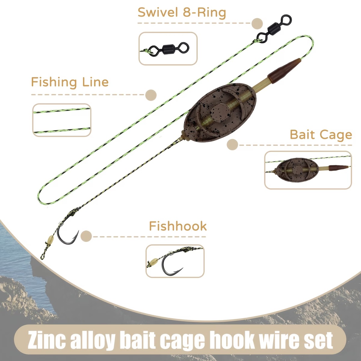 Zinc Alloy Method Feeder | Carp Fishing Feeder image 2