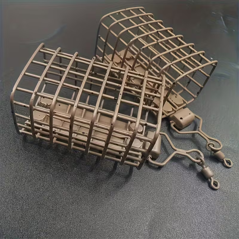 Carp Fishing Metal Method Feeder Cage – Bait Basket Feeder with Swivel Ring, Groundbait Delivery Tackle (30g–60g) for Feeder Rigs image 3