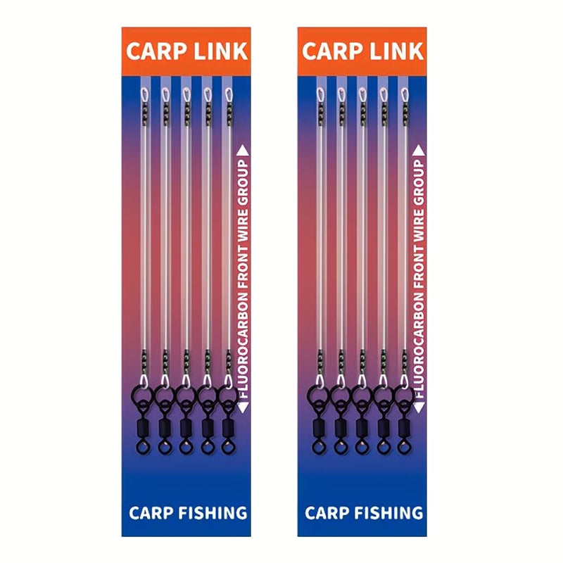 Fluorocarbon Combi Rig | Pre-Tied Carp Fishing Rig - STYLE C 10PCS
