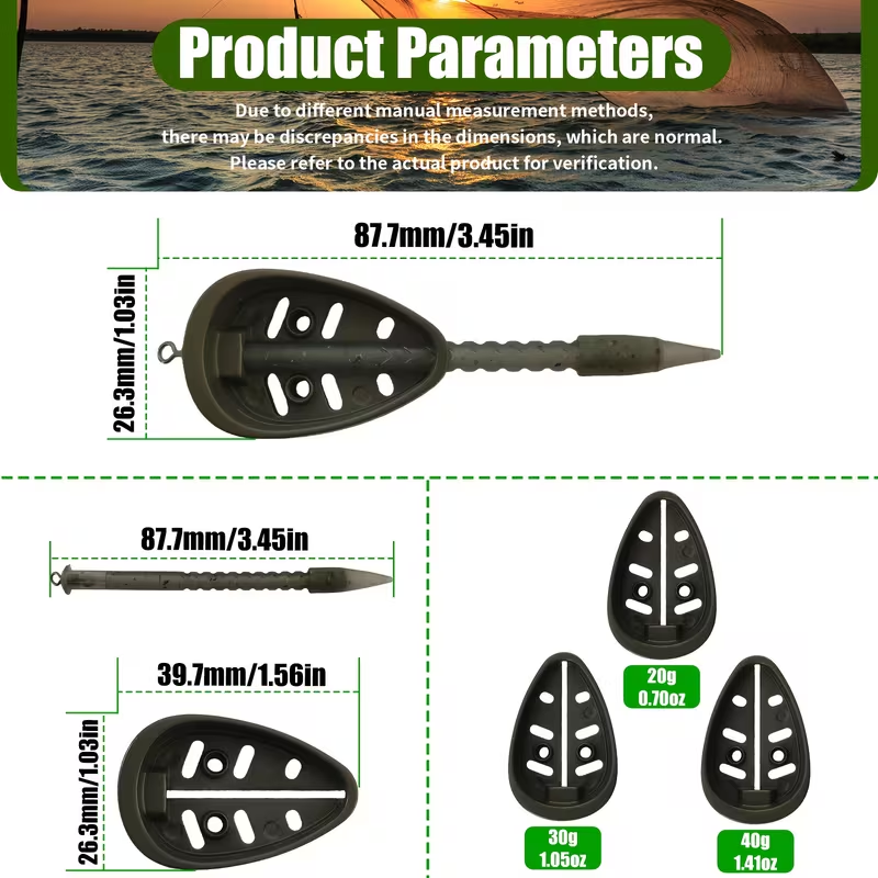 Carp Fishing Bait Dispenser Cage – Lightweight Swimfeeder for Groundbait Delivery, Method Feeder Rigs & Freshwater Coarse Fishing image 3
