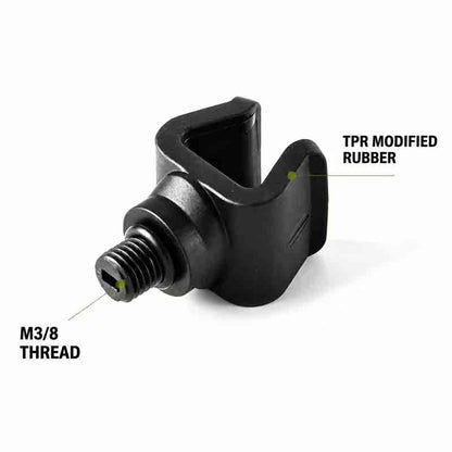 M3/8 Thread Carp Fishing Rod Rest Head – Black Coated V-Shape Anti-Slip Rod Support Fork for Bite Alarm Brackets & Bankstick Systems image 4