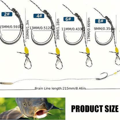 Hair Rig with Boilie Stops | Pre-Tied Carp Fishing Rig image 4