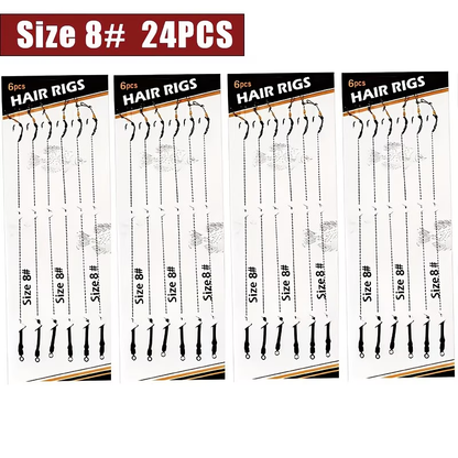 Hair Rig | Pre-Tied Carp Fishing Rig - 8# 6pcs