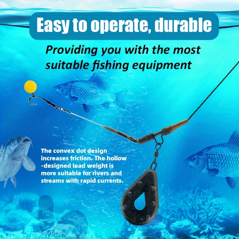 Lead Rig with Carbon Hooklink | Pre-Tied Carp Fishing Rig image 4