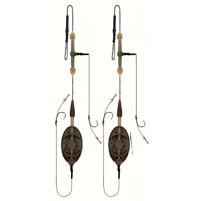 Zinc Alloy Method Feeder Rig | Pre-Tied Carp Fishing Rig - 60g