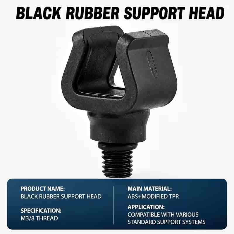 M3/8 Thread Carp Fishing Rod Rest Head – Black Coated V-Shape Anti-Slip Rod Support Fork for Bite Alarm Brackets & Bankstick Systems image 5