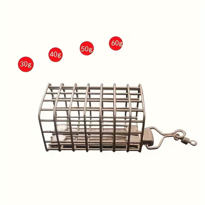 Carp Fishing Metal Method Feeder Cage – Bait Basket Feeder with Swivel Ring, Groundbait Delivery Tackle (30g–60g) for Feeder Rigs image 5