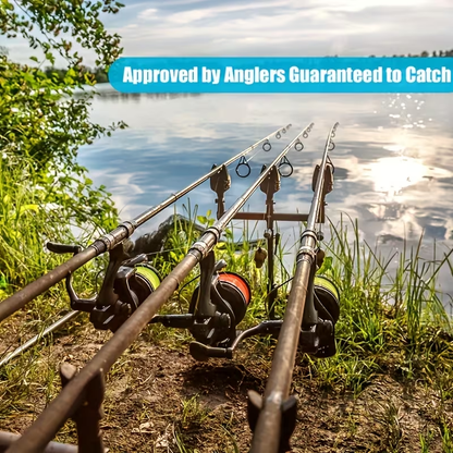 Foldable Fishing Rod Holder Stand with Ground Spikes – Portable Multi-Rod Rack for Carp Fishing, Reservoir Fishing & Outdoor Angling Gear Storage image 6